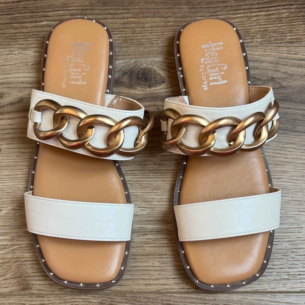 Hey Girl by Corky Gold Chain Sandals